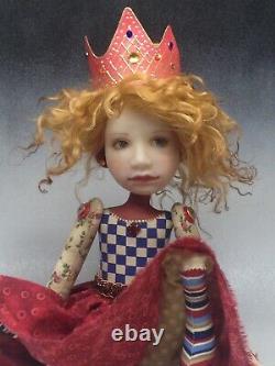 Artist Doll Red Hair Princess Crown Red Shoes OOAK