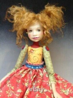 Artist Doll Red Hair Red Shoes OOAK