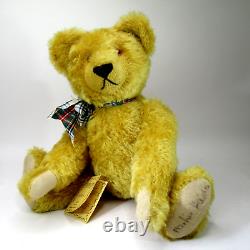 Artist German Teddy Bear JOHANNA HAIDA vtg 1995 ALBERT gold mohair 18 signed