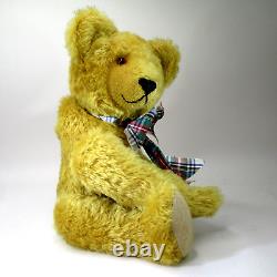 Artist German Teddy Bear JOHANNA HAIDA vtg 1995 ALBERT gold mohair 18 signed