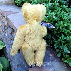 Artist German Teddy Bear JOHANNA HAIDA vtg 1995 ALBERT gold mohair 18 signed