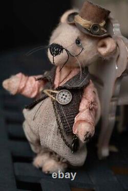 Artist Mr. Jenkins teddy mouse OOAK soft toy animal doll