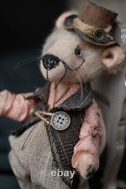 Artist Mr. Jenkins teddy mouse OOAK soft toy animal doll