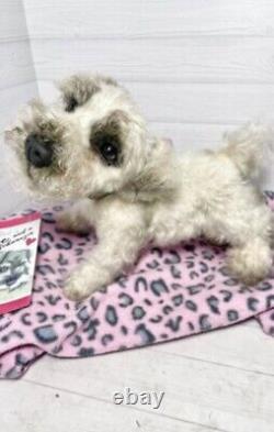 Artist OOAK Realistic Schnauzer Puppy Dog Diamond Collector Stuffed Animal