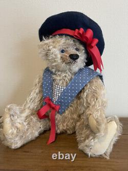 Artist OOAK Teddy Bear Sailor by Melodie Malcolm Mohair Fully Jointed Rare HTF