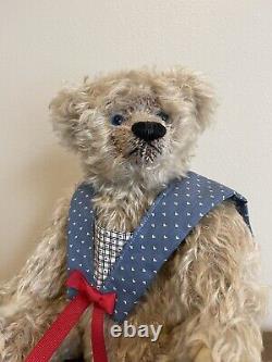 Artist OOAK Teddy Bear Sailor by Melodie Malcolm Mohair Fully Jointed Rare HTF