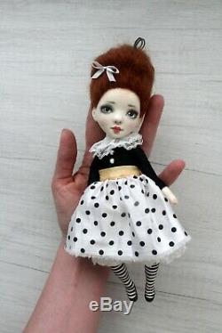 Artist OOAK doll pendant Mimi