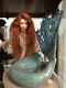 Artist Original Phyllis Morrow-pgm Sculpting Caroline Mermaid With Pond