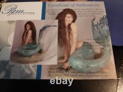 Artist Original Phyllis Morrow-pgm Sculpting Caroline Mermaid With Pond