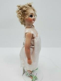 Artist RARE French All Bisque Mignonette Doll Barefoot by Margaret Wolfe 5 1/2