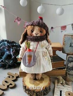 Artist Rabbit Bunny Bear Vintage Style Their friends OOAK Teddy Doll Jointed