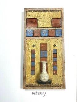 Artist Signed Handmade Wooden Wall Decor Art Ralph Costello ooak Rare Design