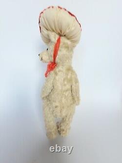 Artist Teddy Bear Art Doll, OOAK Bear Girl in Masquerade Mushroom Costume 9 inch