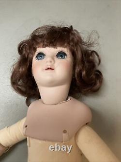 Artist Wax Doll Limited By Brenda Burke Handmade Dress Girl Rare 1990
