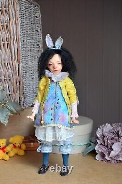 Artist doll OOAK Princess bunny doll Art DollsHande made doll craft doll