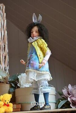 Artist doll OOAK Princess bunny doll Art DollsHande made doll craft doll