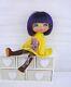 Artist Doll Textile Doll 11 Ooak Handmade Girl Doll Christmas Gift