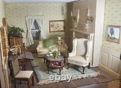 Artist made Fully Furnished 3-Story Victorian Dollhouse 112 Scale One-of-a-Kind