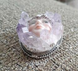 Artists Blythe And Snodgrass Pendant Or Pin Ooak Beautiful Amethyst, Opal Stone