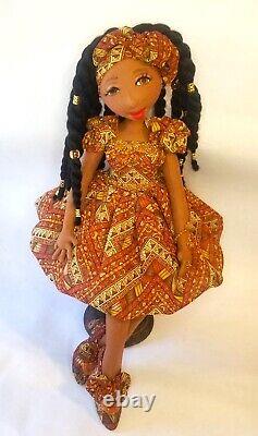 Ashlene? #Blackdoll handmade ooak cloth doll