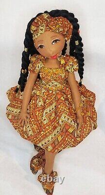 Ashlene? #Blackdoll handmade ooak cloth doll