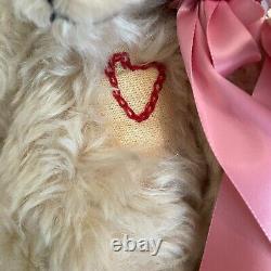 BINKY BEARS Sydney Marshall-Tall Mohair Teddy Bear Artist Signed OOAK 89 Heart