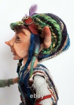 Beautiful OOAK handmade collectable art doll. Elderwood Fellow'Rastafaerie