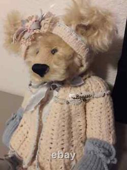 Bessie Sweater Girl Susan Horn Teddy 16 Mohair Teddy Bear 1995 One of a Kind