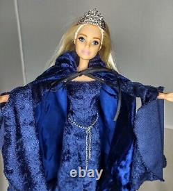 Blonde Medieval Queen Princess Navy Blue Dress Barbie Doll OOAK Custom Handmade