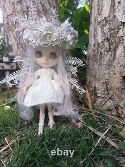 Blythe Doll White Fairy Ooak Handmade Handcrafted Factory Base Doll