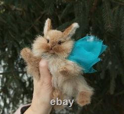 Bunny / Rabbit / Felted Realistic Miniature/ Sculpture Pet by Yana Fedorova