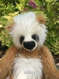 CLOVER Artist Teddy Bears Panda Mohair JANET CHANGFOOT Airbrushed Vintage OOAK 8