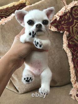 Chihuahua PUPPY REALISTIC OOAK handmade with NAILS! By Tarasova $640.00 VAUE