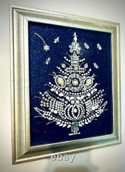 Christmas Treeframed Jewelry One Of A Kind Artunique Giftvintage Home Decor