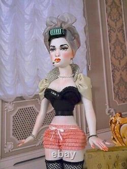 Cindy Smoker, a 20 OOAK, Vintage Inspired Pinup-Style Lady Art Doll Gayle Wray