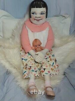Cloth Artist doll, 30 OOAK, hand made LIFE LIKE CHILD DOLL, RARE, HAND PAINTED