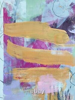 Colorful Bold OOAK original painting Contemporary Abstract Art Canvas by KatC
