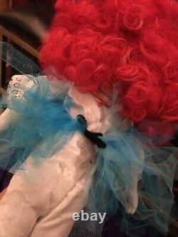 Creepy Circus Clown Doll Halloween Gothic Art Horror OOAK Christie Creepydolls