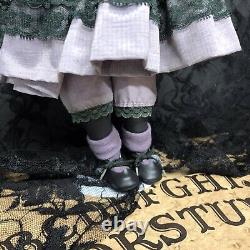 Creepy Gothic Horror Ghost OOAK Altered Repaint Dark Art Doll Halloween prop