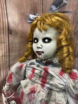 Creepy Halloween Prop horror Ooak Dark Art Doll Large Alice In Wonderland Girl