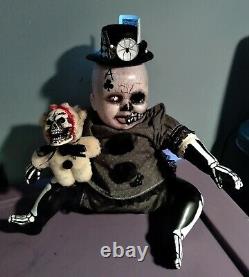Creepy Horror Scarytale Wonderland Skeleton Doll'Lila' Gothic Art By L. Ganci