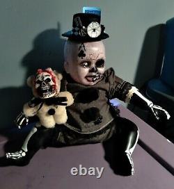 Creepy Horror Scarytale Wonderland Skeleton Doll'Lila' Gothic Art By L. Ganci