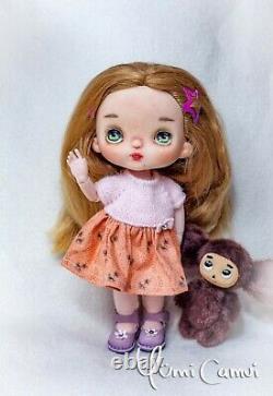 Custom Doll OOAK repaint Holala styled artist doll by Yumi Camui