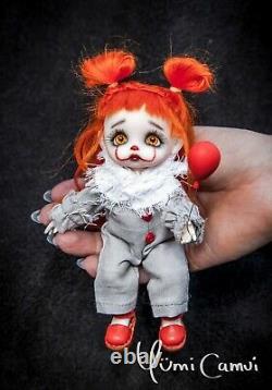 Custom Doll OOAK repaint Pennywise It Holala styled artist doll by Yumi Camui