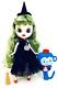 Custom Ooak Blythe Wicked Witch 12 Joint Doll In Outfit With Flying Monkey Pet
