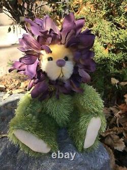 DILLY DAHLIA Artist Mohair Teddy Bears Virginia Jasmer Jazzbears Floral Vintage