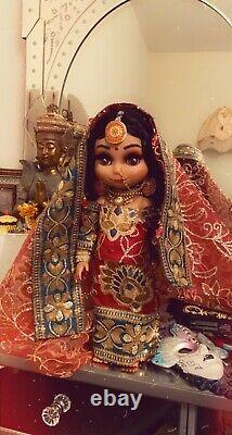 Disney It's A Small World Doll Animator OOAK repaint INDIAN BRIDE Singing Rare
