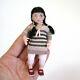 Dollhouse Artisan Sculpted Girl Doll Vtg Miniature Artist Made Child Handmade