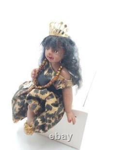 Dollhouse Miniature 112 Hand Sculpted Bonnie Justice Signed Artisian Doll OOAK