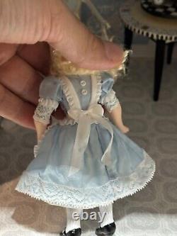 Dollhouse Miniature Artisan Alice in Wonderland 112 Child Doll with rabbit